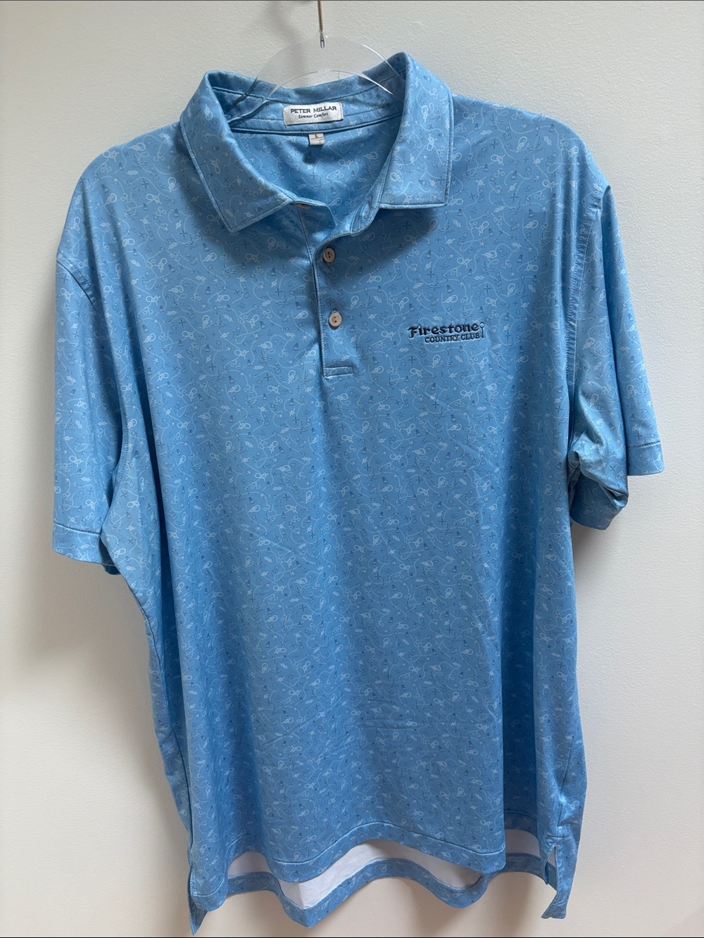 Peter Millar Sky Blue Firestone Country Club Polo